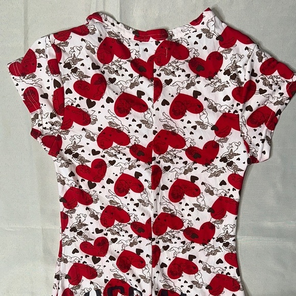 Red Heart Print Romper - Picture 7 of 7